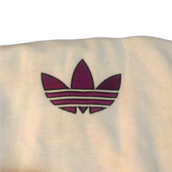 ADIDAS TEAM COLOR BLOCK 90s VTG SWEATSHIRT HOODIE PULLOVER TOP L PURPLE BLUE - Picture 6 of 9